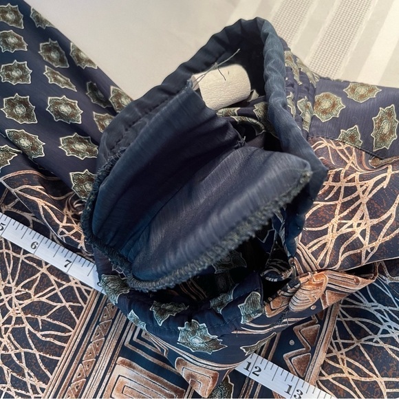 𝅺Vintage womens button front blouse jacket with shoulder pads size Medium green - Picture 10 of 10